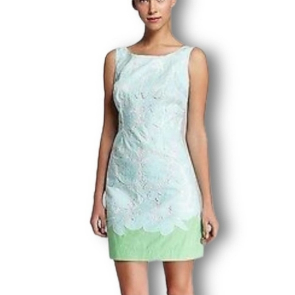 Lilly Pulitzer Dresses & Skirts - New Lilly Pulitzer "Sand Bar Blu" Eyelet Capricia Shift dress NWT
